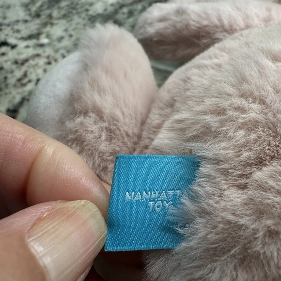 Manhattan Toy Company Pink Bunny Soft Rabbit Plush Stuffed Animal Easter Lovey - Picture 5 of 11
